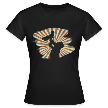 Père et fille - T-shirt Femme - noir - Devant - AI Model Female 172 dark (172cm)