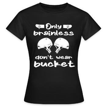Skateboard Tshirt Skater Sk8 Sk8er Halfpipe Flip - Frauen T-Shirt - Schwarz - Vorne - AI Model Female 172 dark (172cm)