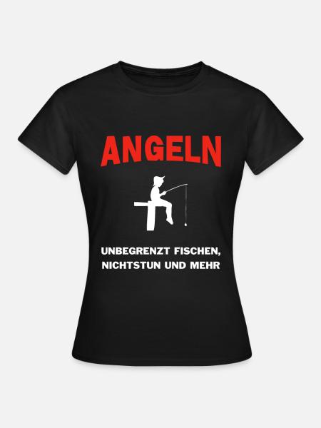 Angeln - Frauen T-Shirt - Schwarz