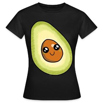 Avocado Frucht naschen Speise Früchte Vitamine - Frauen T-Shirt - Schwarz - Vorne - AI Model Female 172 dark (172cm)