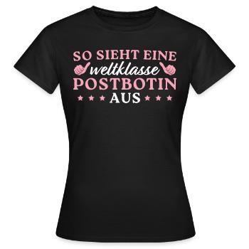 Briefträgerin Weltklasse Postbotin - Frauen T-Shirt - Schwarz - Vorne - AI Model Female 172 dark (172cm)
