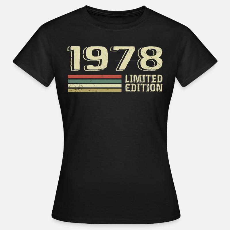 Born in 1978 Birthday 1978 Vintage 1978 - Women's T-Shirt - black