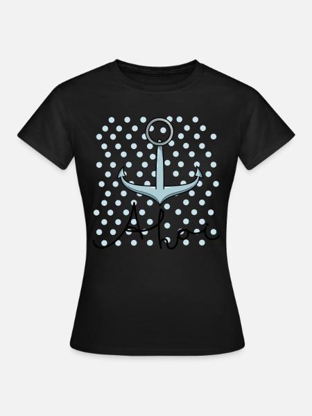 Ancre à pois ahoy - T-shirt Femme - noir