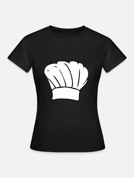 Chapeau de chef hobby cuisinier boulanger - T-shirt Femme - noir
