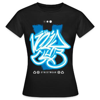 Streetwear Urban Graffiti - Women's T-Shirt - black - Front - AI Model Female 172 dark (172cm)