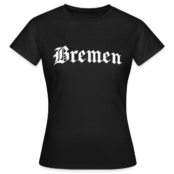 Brême - Brême Nord de l'Allemagne - T-shirt Femme - noir - Devant - AI Model Female 172 dark (172cm)