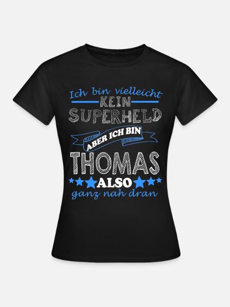 Thomas Vorname Schriftzug Geschenk Männer Jungen - Frauen T-Shirt - Schwarz