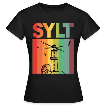 Ile Sylt- Sylt Vacances Souvenir - T-shirt Femme - noir - Devant - AI Model Female 172 dark (172cm)
