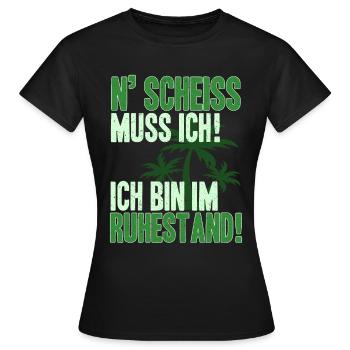 Rentner 2021 Pension Ruhestand Geschenkidee - Frauen T-Shirt - Schwarz - Vorne - AI Model Female 172 dark (172cm)