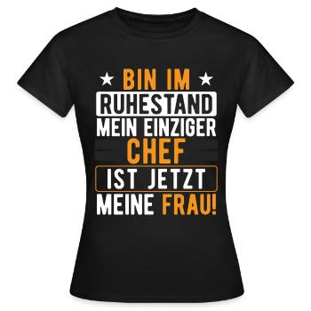 Rentner Pension Ruhestand Geschenk Mann Pensionist - Frauen T-Shirt - Schwarz - Vorne - AI Model Female 172 dark (172cm)