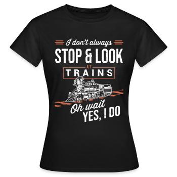 Locomotive locomotive à vapeur locomotive ferroviaire locomotive à vapeur - T-shirt Femme - noir - Devant - AI Model Female 172 dark (172cm)