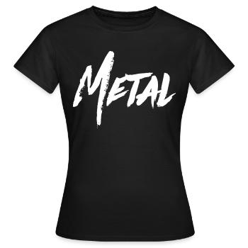 METAL Heavy Metal Musique Rock - T-shirt Femme - noir - Devant - AI Model Female 172 dark (172cm)