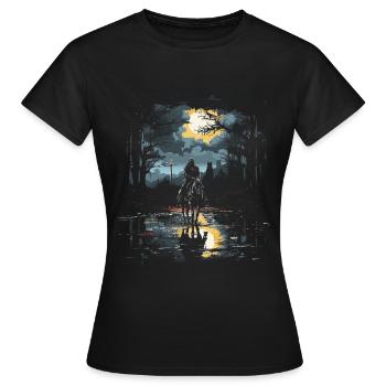 Knight Castle Knight sur Horse Knight Jeu de rôle - T-shirt Femme - noir - Devant - AI Model Female 172 dark (172cm)