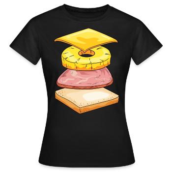 Hawaï Toast - T-shirt Femme - noir - Devant - AI Model Female 172 dark (172cm)