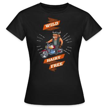Highland Cattle Highland Cattle Highland Cow Wild - Women's T-Shirt - black - Front - AI Model Female 172 dark (172cm)