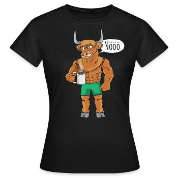 Bovins highland bovins highland bovins - T-shirt Femme - noir - Devant - AI Model Female 172 dark (172cm)