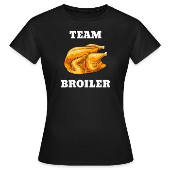 Broiler Team Brathhähnchen Grillhähnchen BBQ Hendl - Frauen T-Shirt - Schwarz - Vorne - AI Model Female 172 dark (172cm)