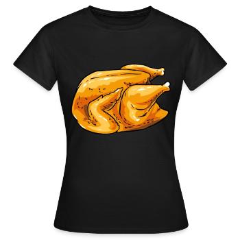 BBQ Broiler Poulet rôtis Poulets Grills Hendl Poulet - T-shirt Femme - noir - Devant - AI Model Female 172 dark (172cm)