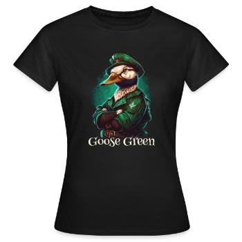 Jour de galette S. Patty vert d’oie - T-shirt Femme - noir - Devant - AI Model Female 172 dark (172cm)