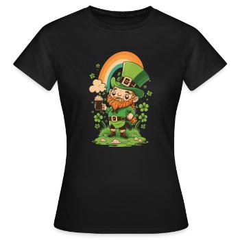 St. Patty Leprechaun - T-shirt Femme - noir - Devant - AI Model Female 172 dark (172cm)