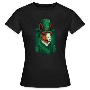 Lama St. Patty - T-shirt Femme - noir - Devant - AI Model Female 172 dark (172cm)