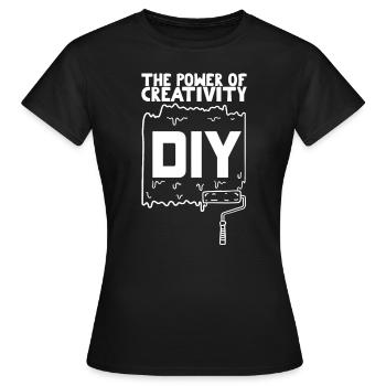 DIY The Power of Creativity - Women's T-Shirt - black - Front - AI Model Female 172 dark (172cm)