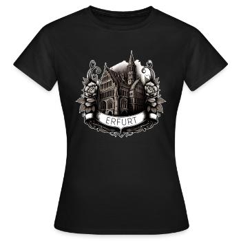 Erfurt - T-shirt Femme - noir - Devant - AI Model Female 172 dark (172cm)