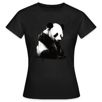 Panda-bär-schablone - Frauen T-Shirt - Schwarz - Vorne - AI Model Female 172 dark (172cm)