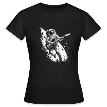 Astronaut Guitar Player - Frauen T-Shirt - Schwarz - Vorne - AI Model Female 172 dark (172cm)