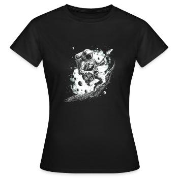 Astronaut Guitar Player - Frauen T-Shirt - Schwarz - Vorne - AI Model Female 172 dark (172cm)