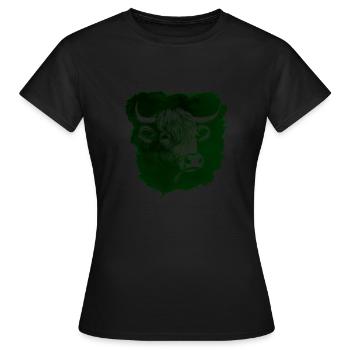 Highland Cattle Highland Cattle Highland Cattle Cow - Women's T-Shirt - black - Front - AI Model Female 172 dark (172cm)