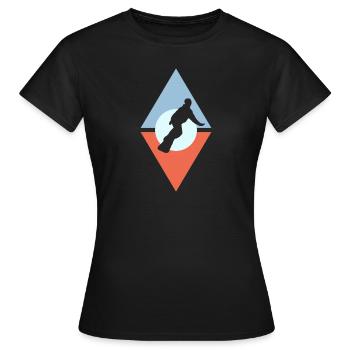 Snowboard Boarder - Frauen T-Shirt - Schwarz - Vorne - AI Model Female 172 dark (172cm)