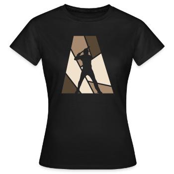 Fielding Baseball Batting - Women's T-Shirt - black - Front - AI Model Female 172 dark (172cm)