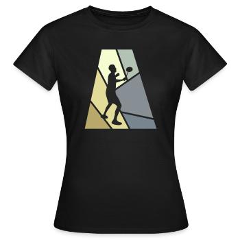 Drop Badminton Player Effacer - T-shirt Femme - noir - Devant - AI Model Female 172 dark (172cm)