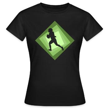 Demi-arrière Gridiron - T-shirt Femme - noir - Devant - AI Model Female 172 dark (172cm)