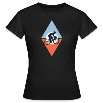 Cycling Cycling Route Cycling - Women's T-Shirt - black - Front - AI Model Female 172 dark (172cm)