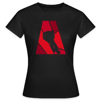 Eishockey Puck - Frauen T-Shirt - Schwarz - Vorne - AI Model Female 172 dark (172cm)