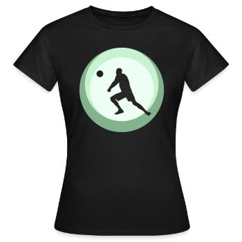 Baggern Beachball - Frauen T-Shirt - Schwarz - Vorne - AI Model Female 172 dark (172cm)