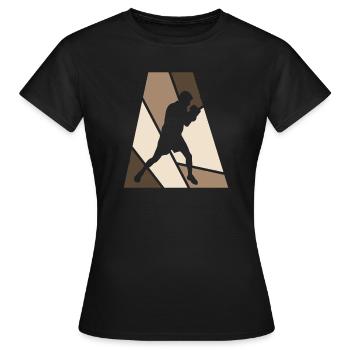 Boxing Match Boxing Gloves - Women's T-Shirt - black - Front - AI Model Female 172 dark (172cm)