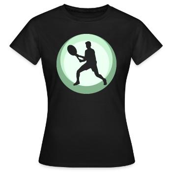 Tennis Racket - Frauen T-Shirt - Schwarz - Vorne - AI Model Female 172 dark (172cm)
