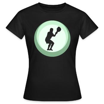 Lacrosse Intercrosse Lacrosse Raquette - T-shirt Femme - noir - Devant - AI Model Female 172 dark (172cm)