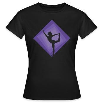 Mantra Sonnengruß Barre - Frauen T-Shirt - Schwarz - Vorne - AI Model Female 172 dark (172cm)
