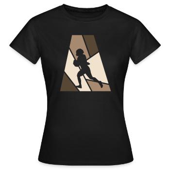 Rugby American Football Touchdown - Frauen T-Shirt - Schwarz - Vorne - AI Model Female 172 dark (172cm)