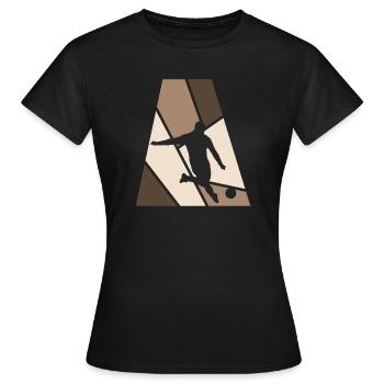 Tormann Fußball Fussball - Frauen T-Shirt - Schwarz - Vorne - AI Model Female 172 dark (172cm)