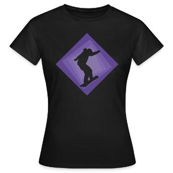 Snowboarding Snowboarder Snowboard - Women's T-Shirt - black - Front - AI Model Female 172 dark (172cm)