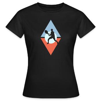 Tennis Tennis Stroke Forehand Backhand - Women's T-Shirt - black - Front - AI Model Female 172 dark (172cm)