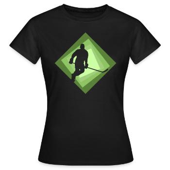 Tirs de hockey sur glace - T-shirt Femme - noir - Devant - AI Model Female 172 dark (172cm)