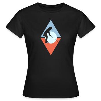 Promenade de golf - T-shirt Femme - noir - Devant - AI Model Female 172 dark (172cm)