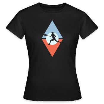 Tennis Spieler - Frauen T-Shirt - Schwarz - Vorne - AI Model Female 172 dark (172cm)