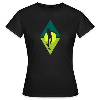 Skateboard Skateur Skateur - T-shirt Femme - noir - Devant - AI Model Female 172 dark (172cm)